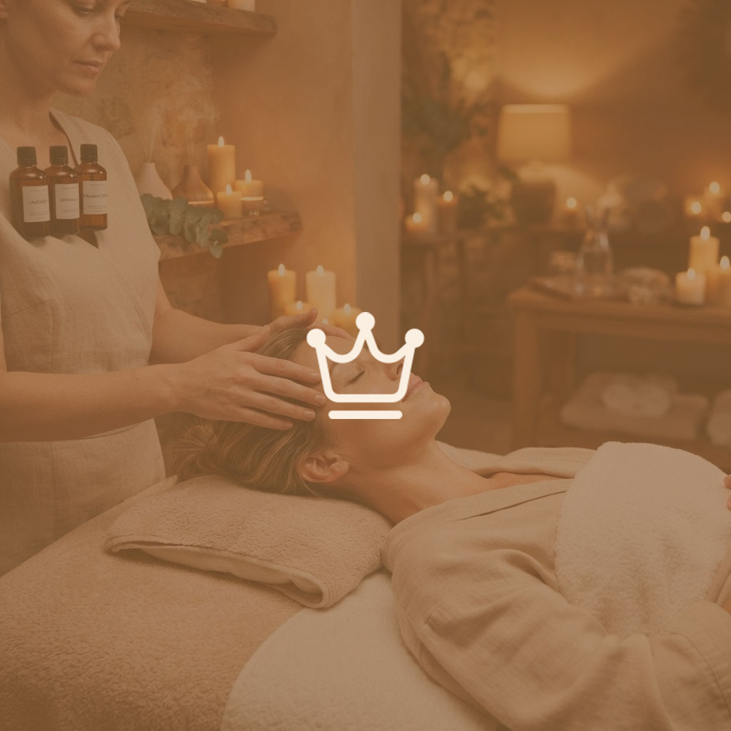Masaje de aromaterapia con aceites esenciales